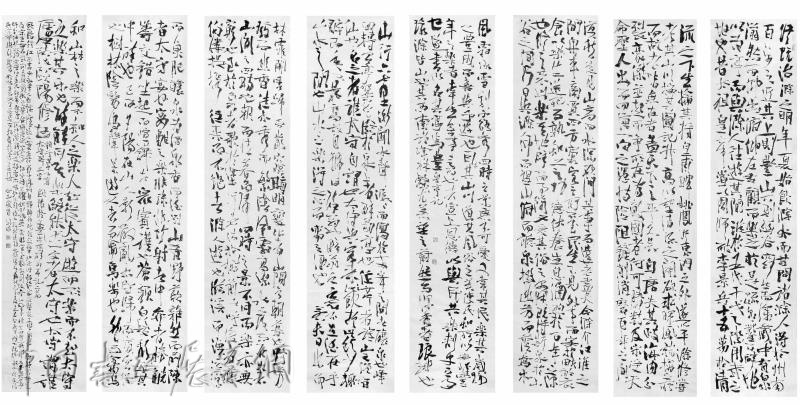 邓代昆牛耳毫笔书 欧阳修《丰乐亭记》《丰乐亭记》行草书八尺八屏欣赏